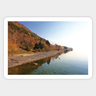 Autumn by Ohrid Lake Sticker